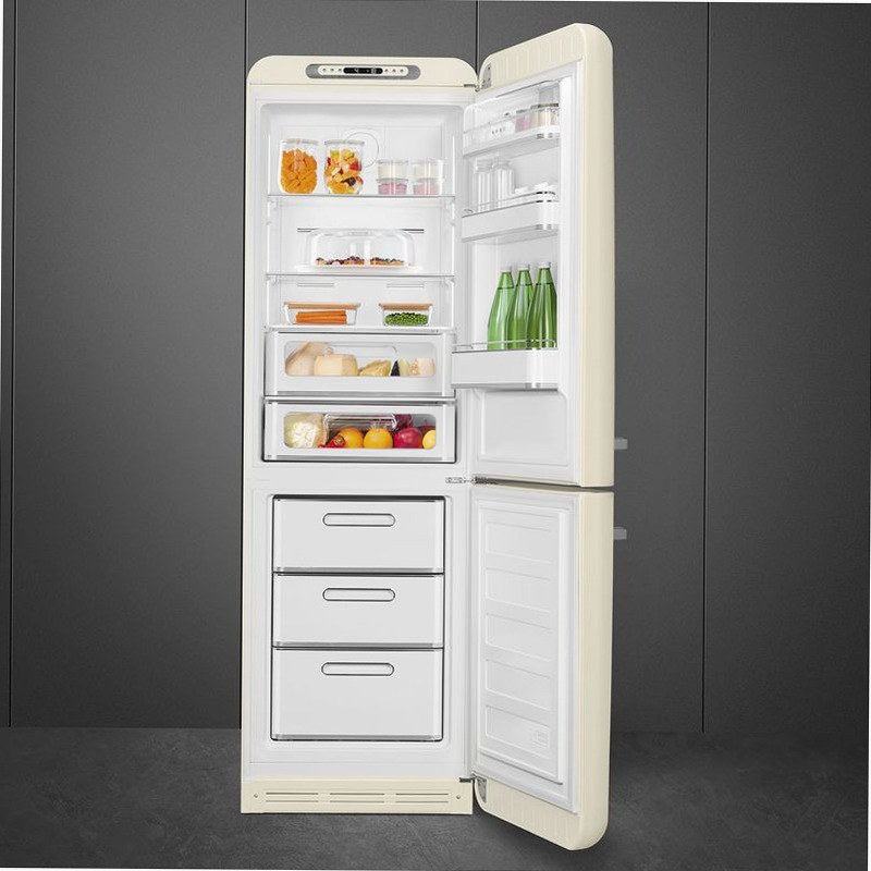 Frigorifero Panna Combinato 50's Style Avorio C Libera