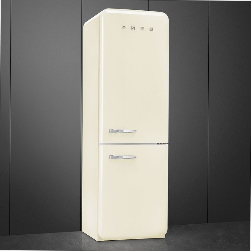 Frigorifero Panna Combinato 50's Style Avorio C Libera