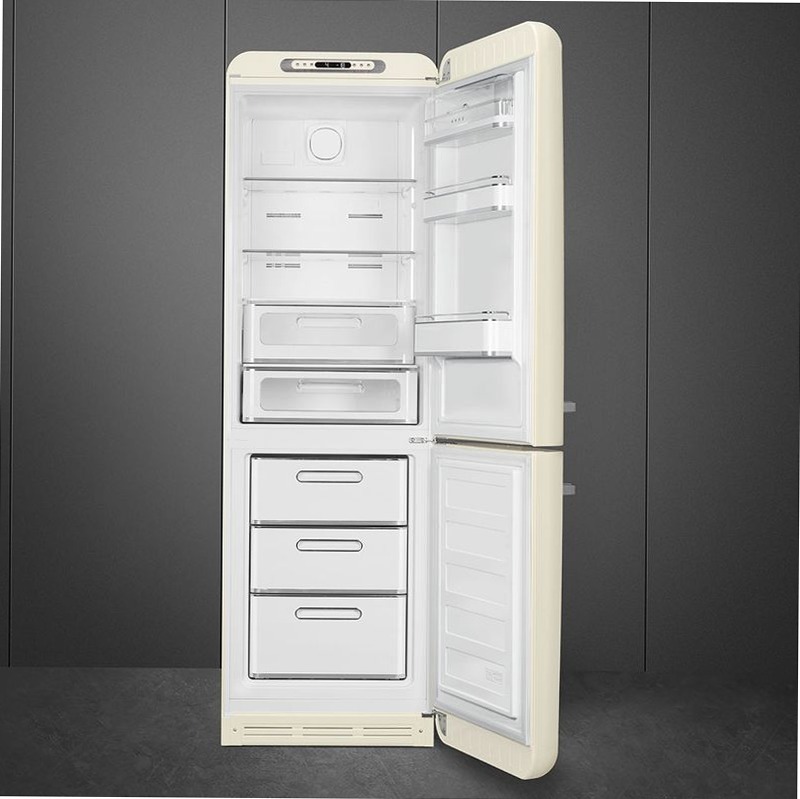 Frigorifero Panna Combinato 50's Style Avorio C Libera