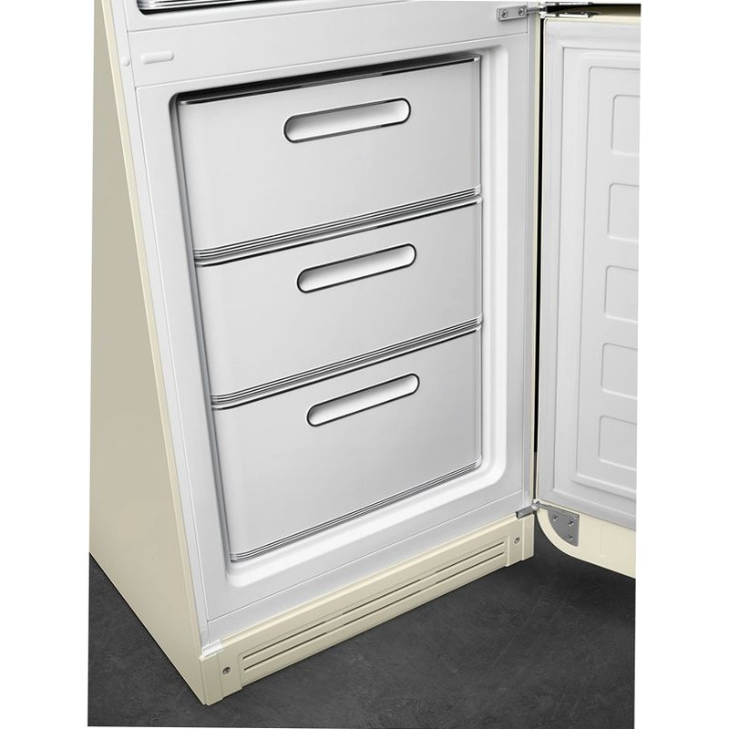 Frigorifero Panna Combinato 50's Style Avorio C Libera