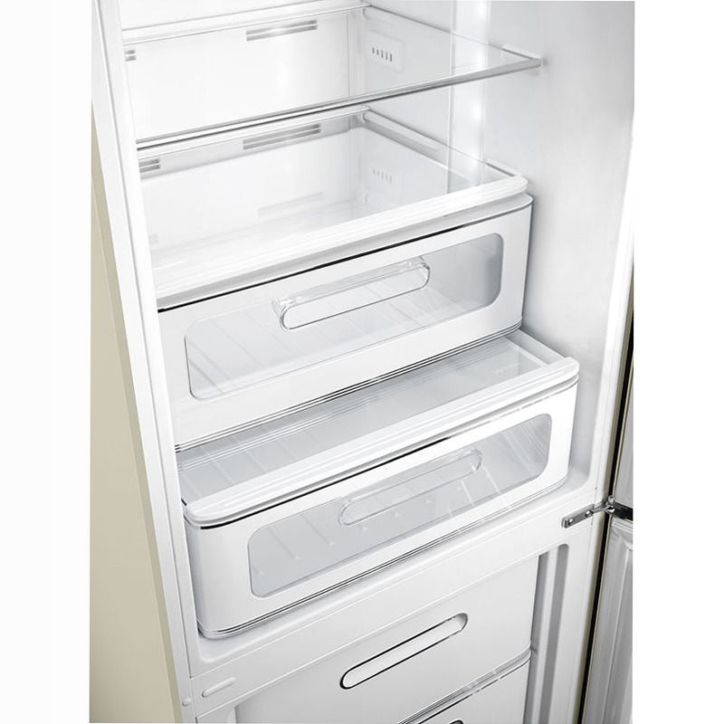 Frigorifero Panna Combinato 50's Style Avorio C Libera