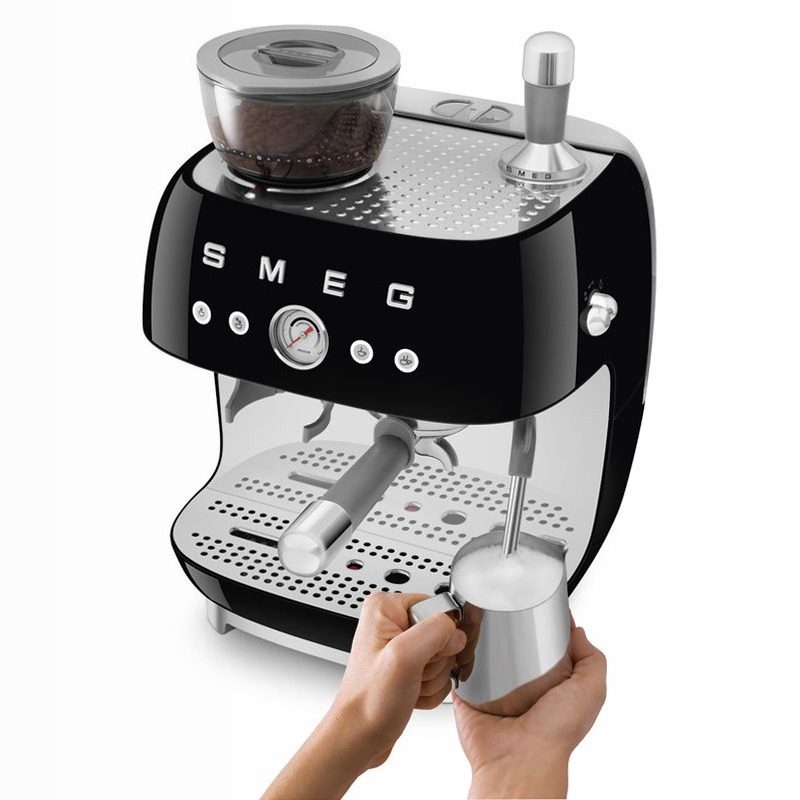 Macchina da Caffè Espresso Manuale Estetica 50's Style Nero 2.4lt 15bar