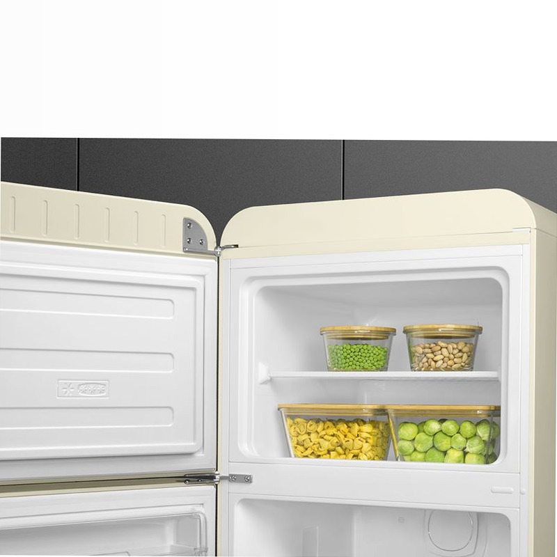 Frigorifero Panna Doppia-Porta, Libera Installazione 50's Style Cromo C