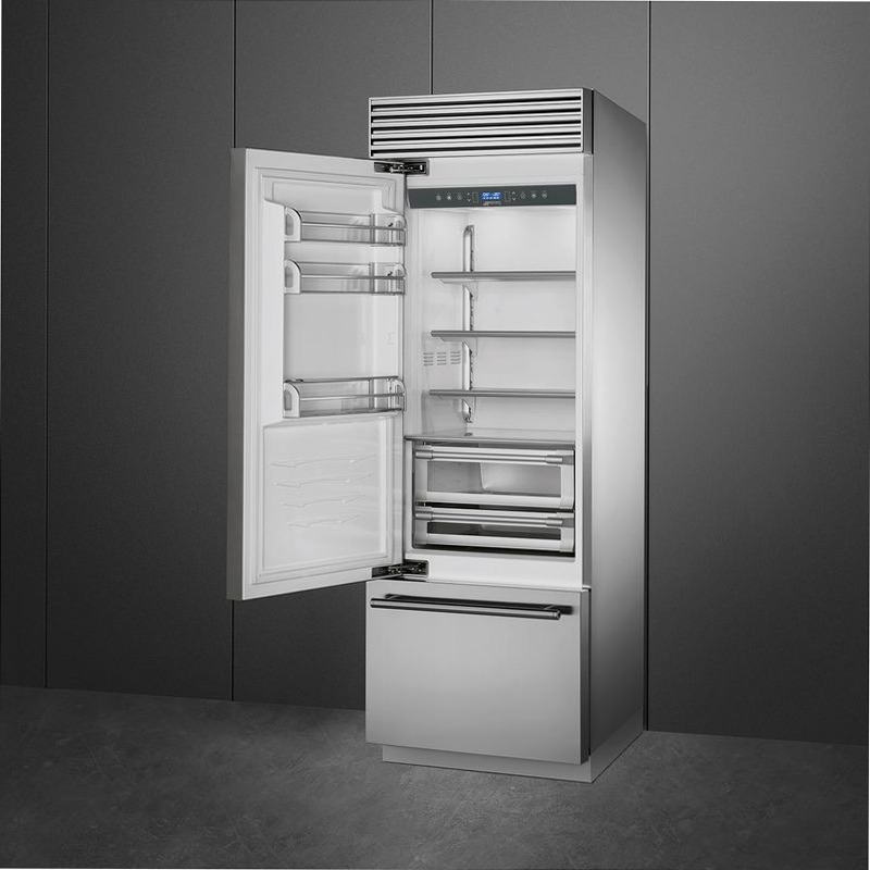 Frigorifero Libera installazione Combinato Estetica Classica Acciaio