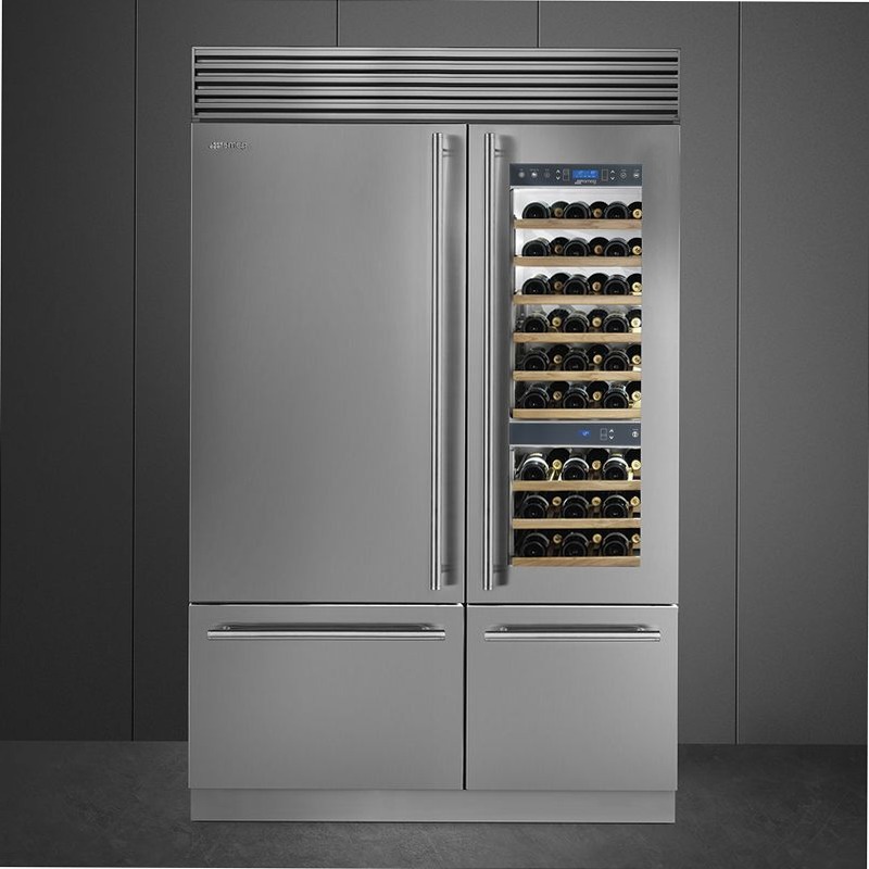 Frigorifero Libera installazione Combinato Estetica Classica Acciaio
