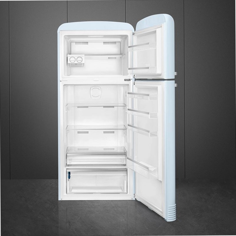 Frigorifero Azzurro Doppia-Porta, Stile 50's E Libera