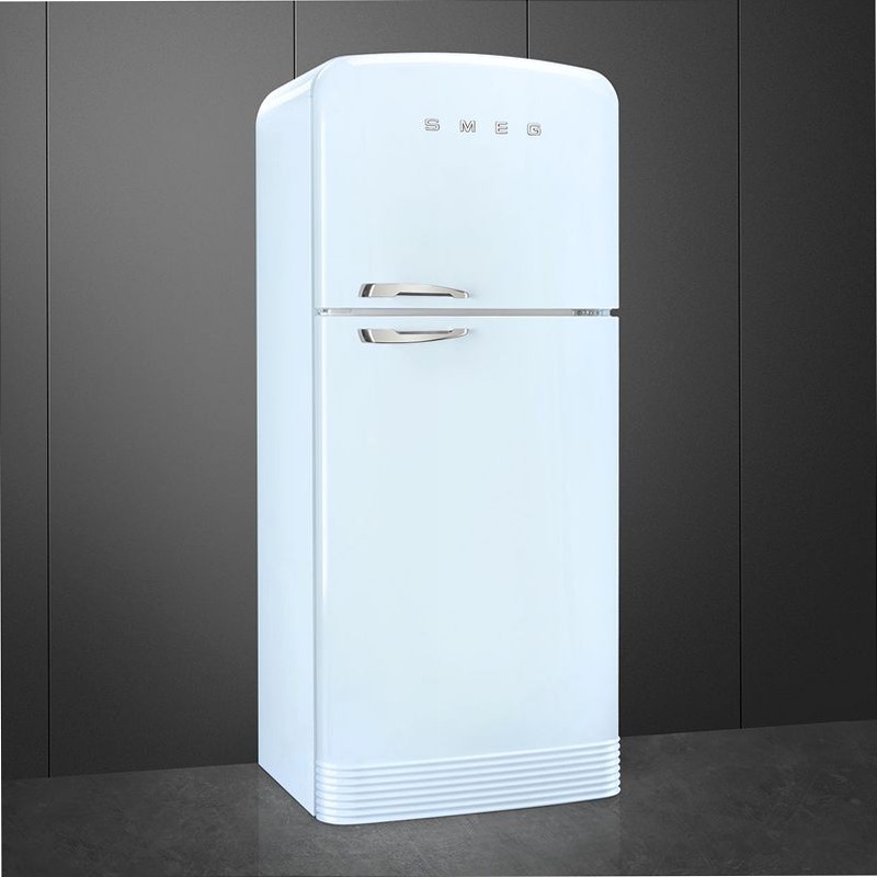 Frigorifero Azzurro Doppia-Porta, Stile 50's E Libera
