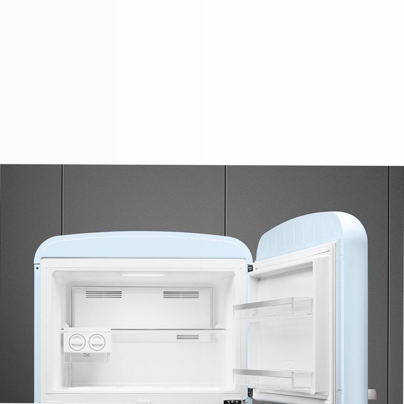 Frigorifero Azzurro Doppia-Porta, Stile 50's E Libera