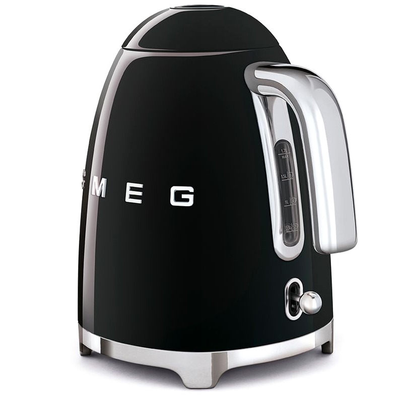 Bollitore elettrico Nero Estetica 50's Style Grigio