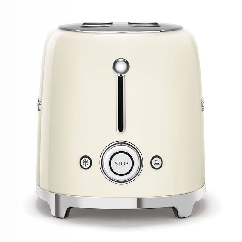 Tostapane Panna 2x4 Lucido Estetica 50's Style Acciaio