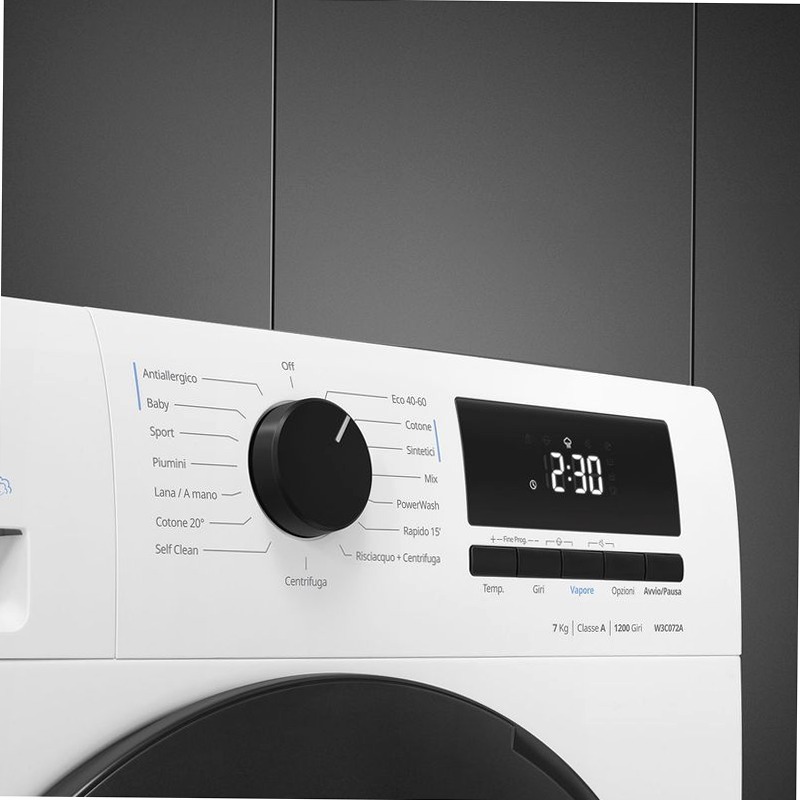 Lavatrice Libera Installazione 7 kg Smeg W3C072A 400rpm 7kg Bianco