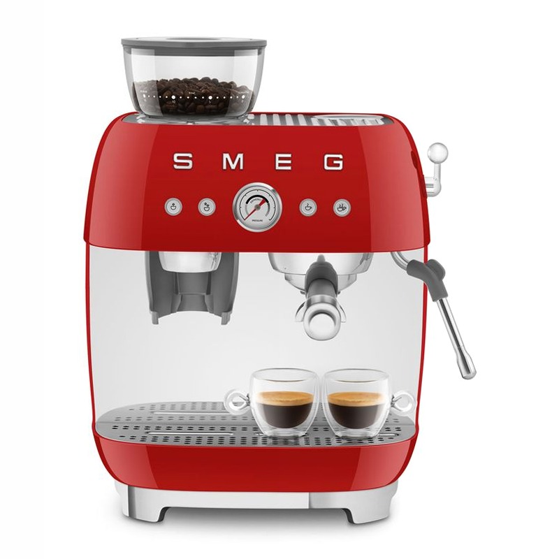 Macchina da Caffè Espresso Manuale Rosso Estetica 50's Style 2.4lt 15bar