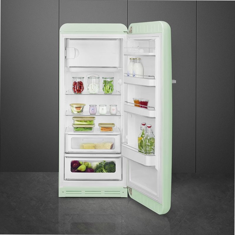 Frigorifero Verde pastello Monoporta, Libera installazione 50's Style Cromo D