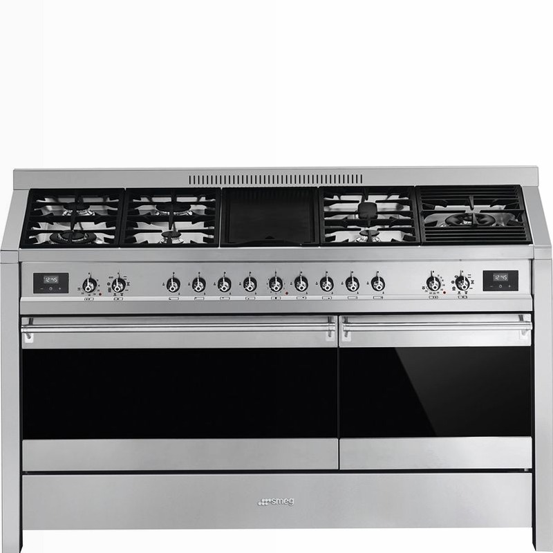 Cucina Smeg Acciaio Inox - Piano Cottura Gas