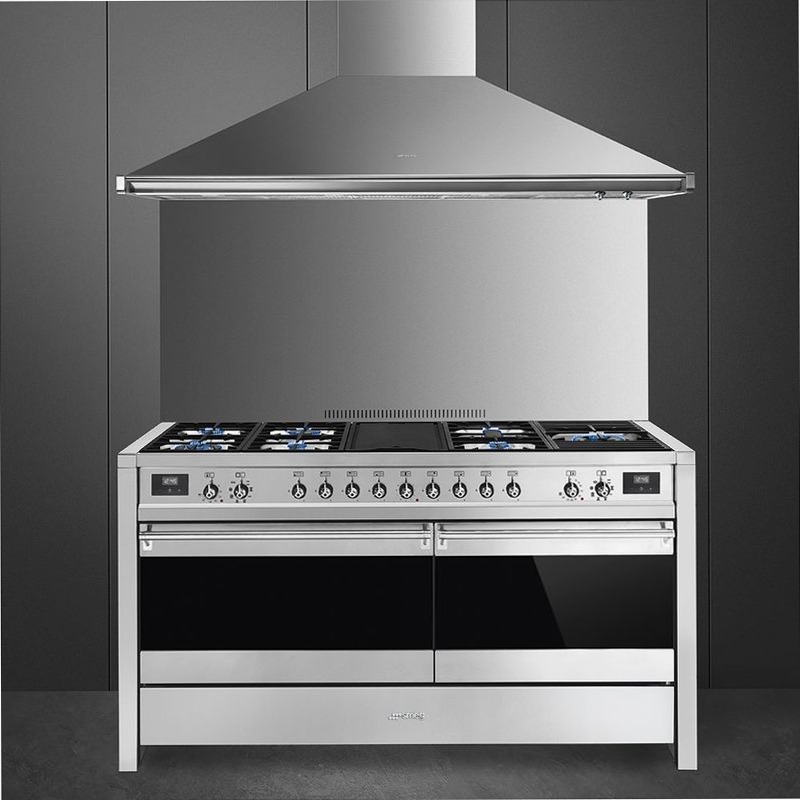Cucina Smeg Acciaio Inox - Piano Cottura Gas