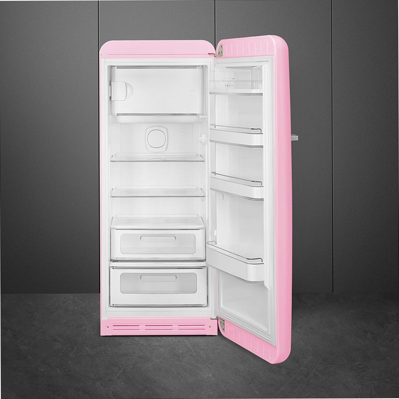 Frigorifero Rosa Monoporta 50's Style Cromo C Libera