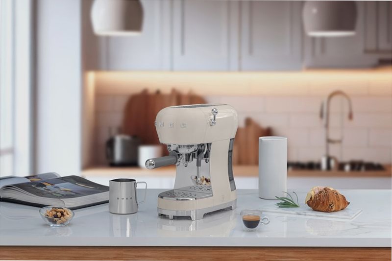 Macchina da caffè espresso manuale Panna Estetica Avorio 1.1lt 15bar