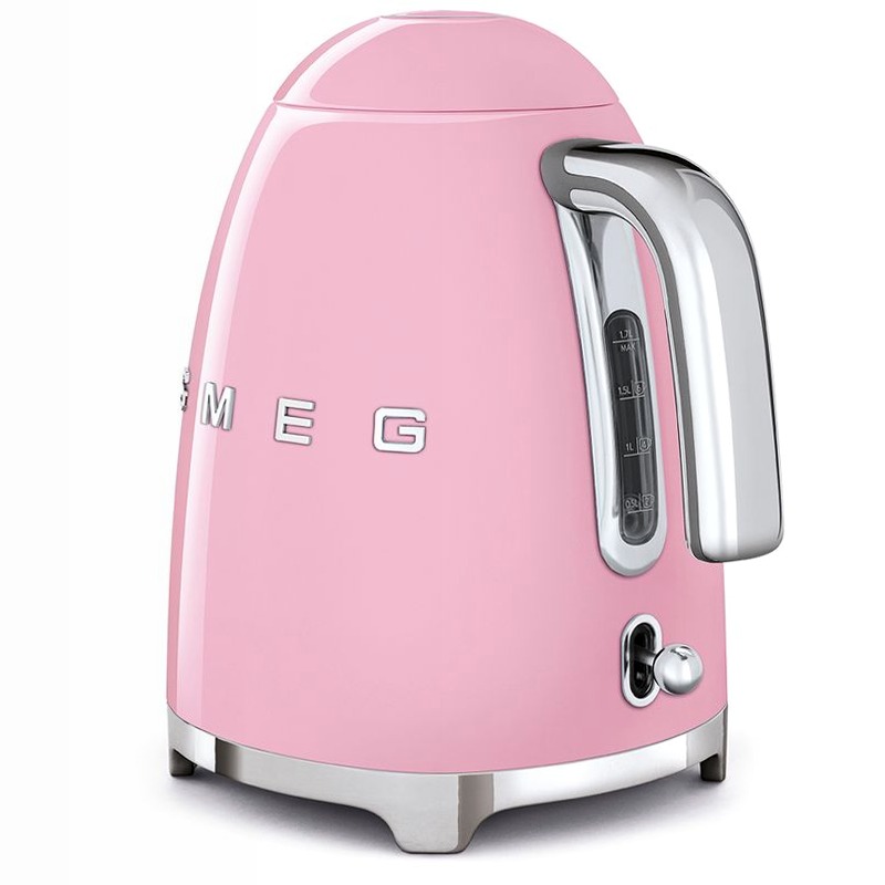 Bollitore elettrico Rosa Estetica 50's Style Grigio