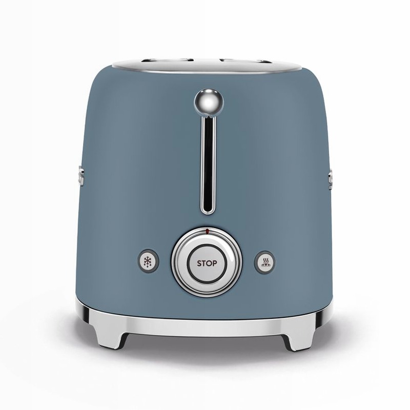 Tostapane Storm Blue 2 Fette Opaco Estetica 50's Style Acciaio