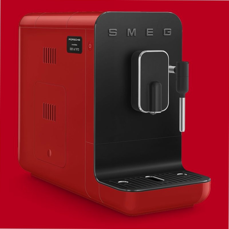 Macchina da caffè automatica BCC12 | 917 Salzburg Red Porsche x SMEG Nero 1.4lt 19bar