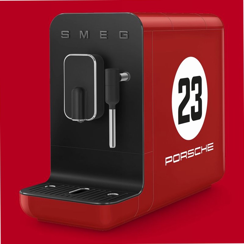 Macchina da caffè automatica BCC12 | 917 Salzburg Red Porsche x SMEG Nero 1.4lt 19bar