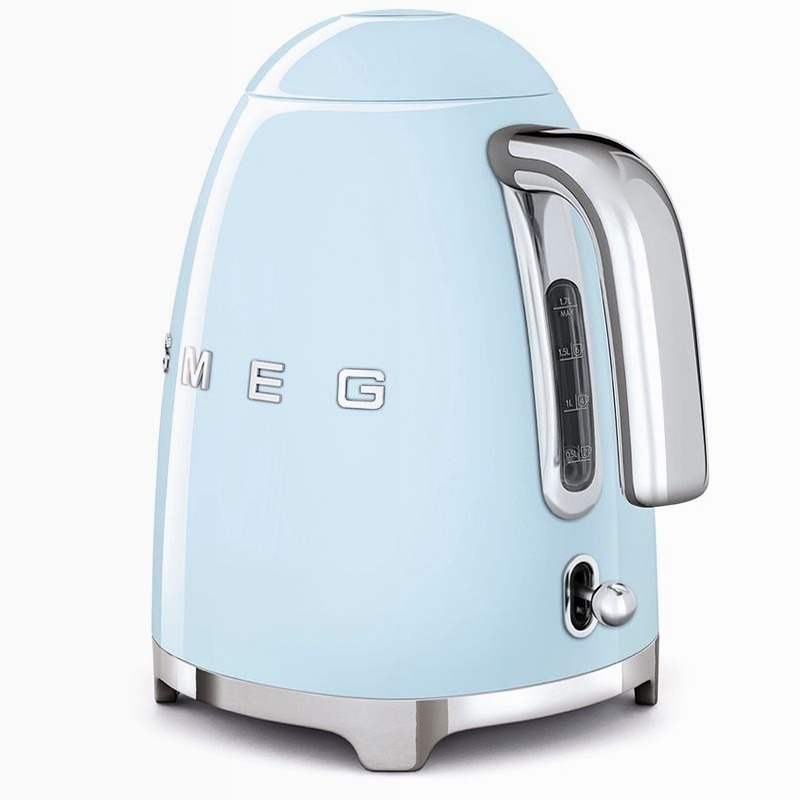 Bollitore elettrico Azzurro Estetica 50's Style Grigio