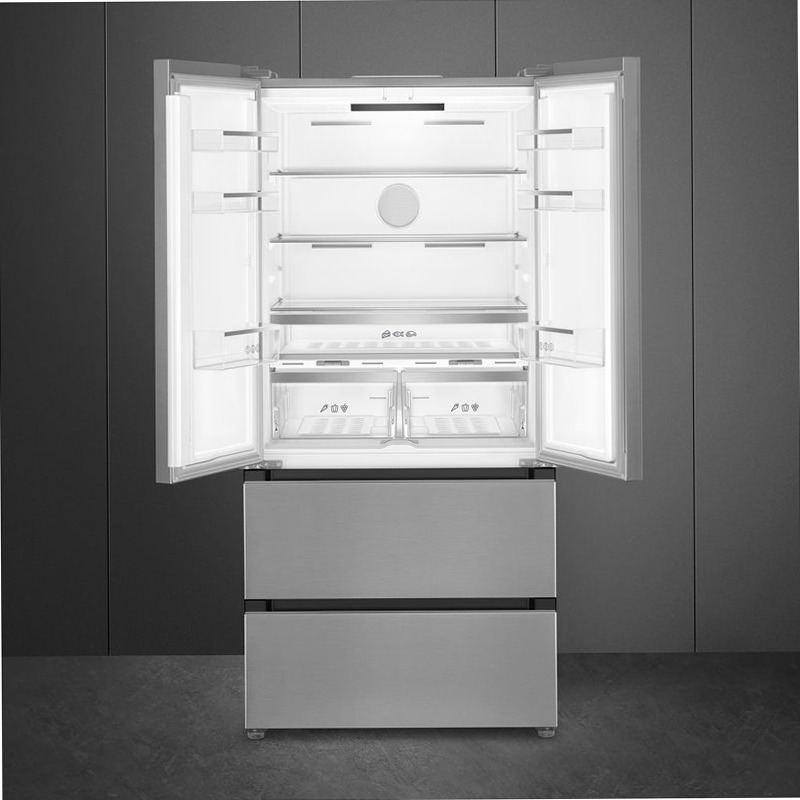 Frigorifero Libera Installazione 2 Porte e 2 Cassetti Argento D