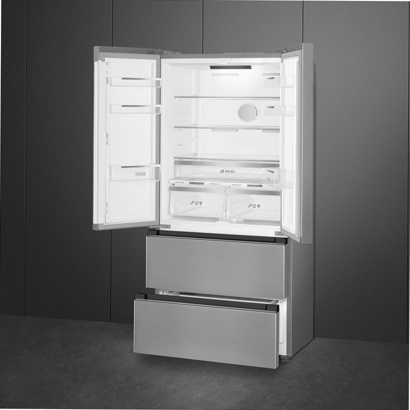 Frigorifero Libera Installazione 2 Porte e 2 Cassetti Argento D