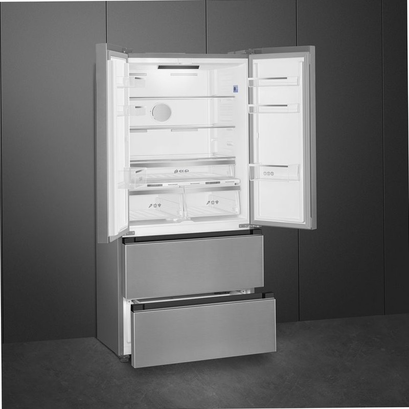 Frigorifero Libera Installazione 2 Porte e 2 Cassetti Argento D