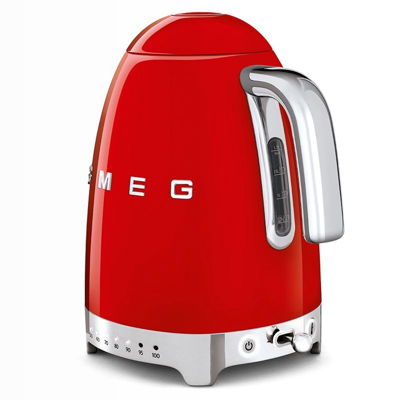 Bollitore Rosso a Temperatura Variabile Estetica 50's Style