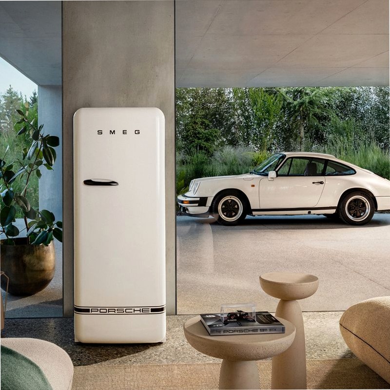 Frigorifero FAB28 Carrara White Porsche x SMEG C Libera