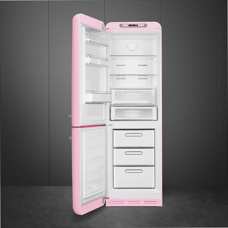 Frigorifero Rosa Combinato 50's Style Oro C Libera