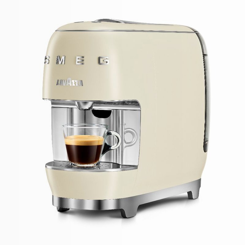 Macchina da caffè in capsule, Panna Lavazza A Modo Mio Smeg Estetica 50's Style Avorio