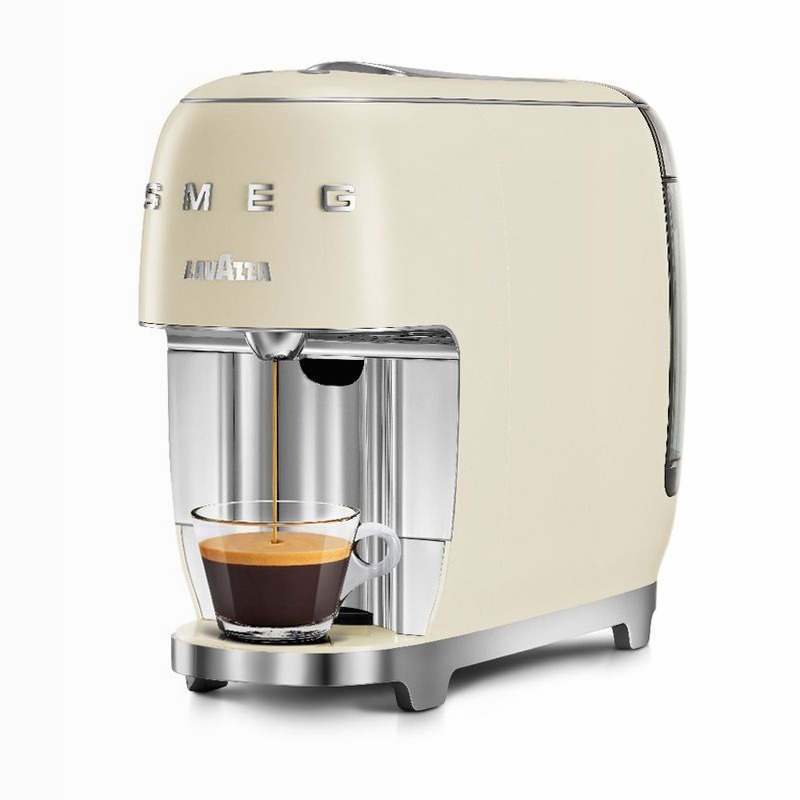 Macchina da caffè in capsule, Panna Lavazza A Modo Mio Smeg Estetica 50's Style Avorio