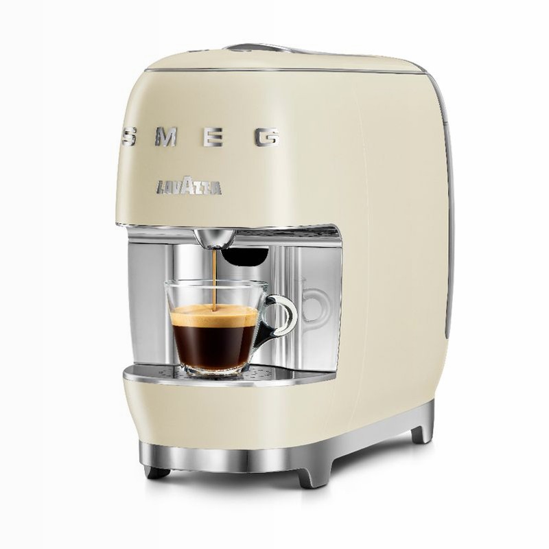 Macchina da caffè in capsule, Panna Lavazza A Modo Mio Smeg Estetica 50's Style Avorio