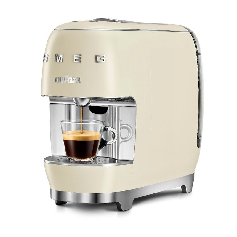 Macchina da caffè in capsule, Panna Lavazza A Modo Mio Smeg Estetica 50's Style Avorio