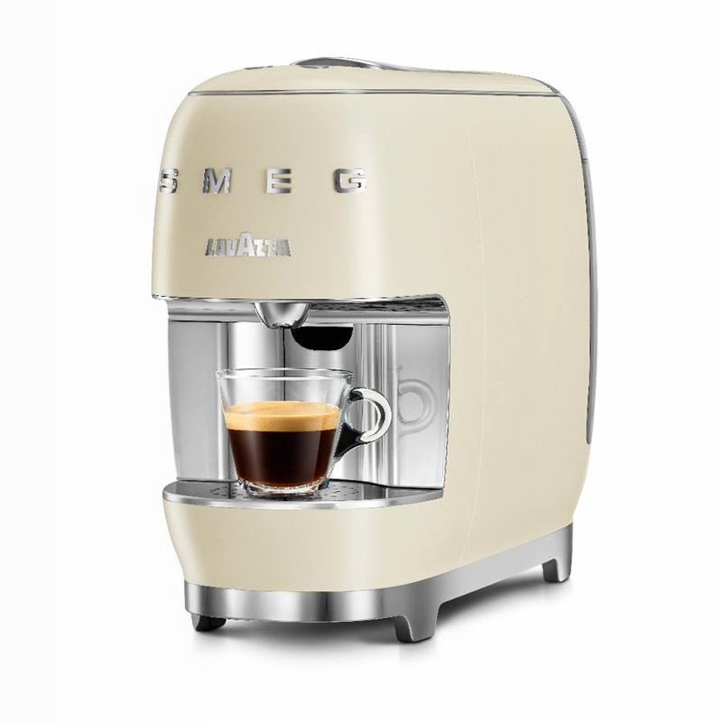 Macchina da caffè in capsule, Panna Lavazza A Modo Mio Smeg Estetica 50's Style Avorio