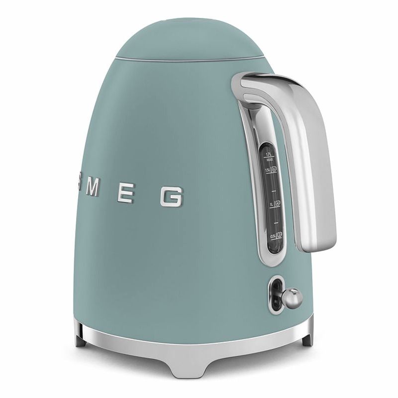 Bollitore elettrico Verde smeraldo Estetica 50's Style Grigio