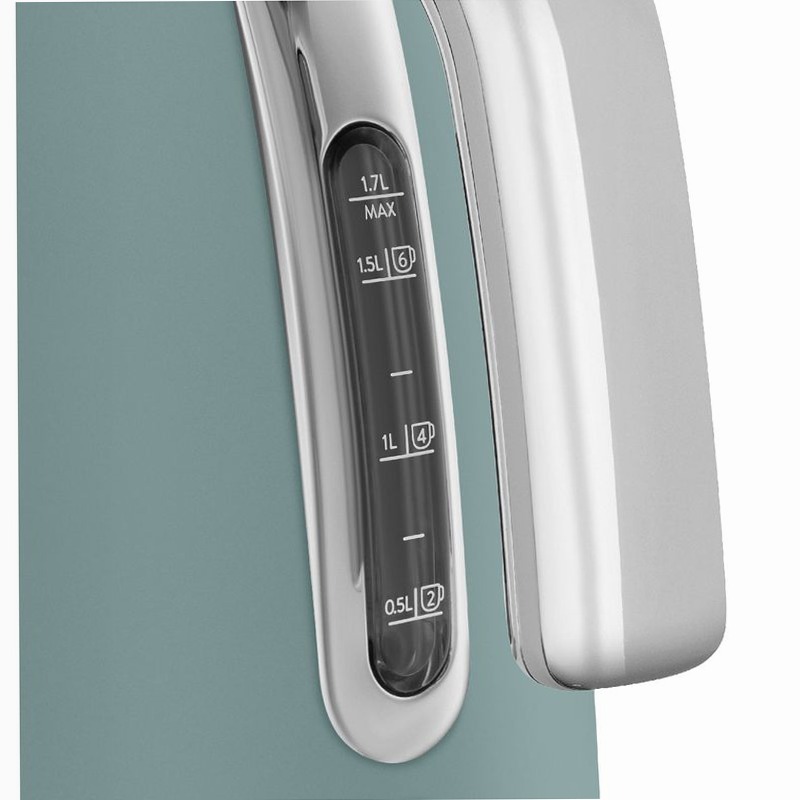 Bollitore elettrico Verde smeraldo Estetica 50's Style Grigio