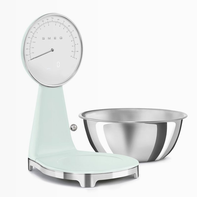 Bilancia da cucina analogica e digitale Verde pastello, Lucido Estetica 50's Style