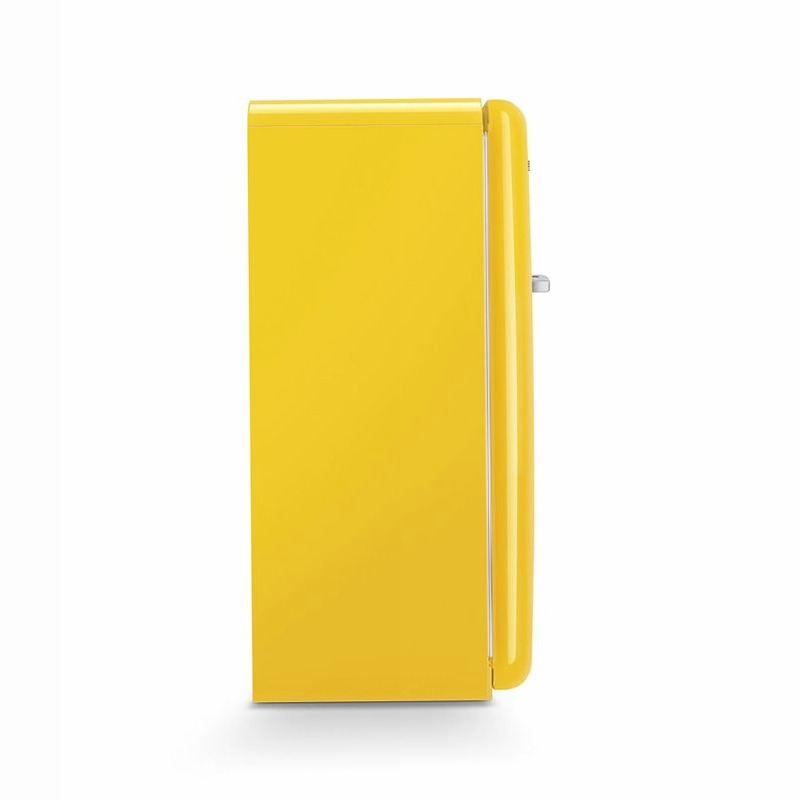 Frigorifero Giallo Monoporta 50's Style Cromo C Libera