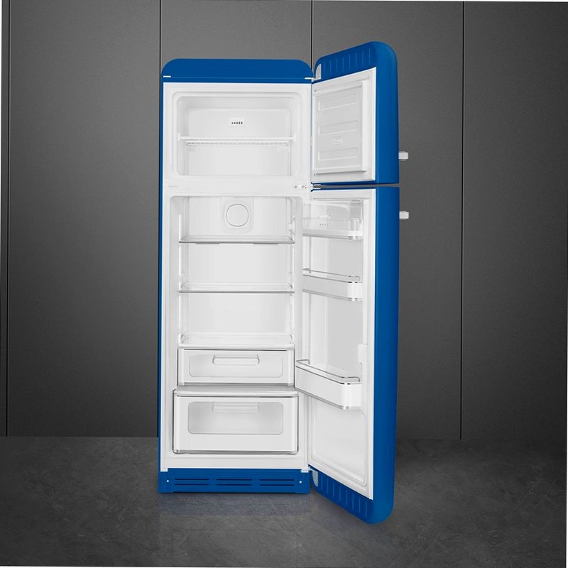 Frigorifero Blu Doppia-Porta Smeg Cromo C Libera