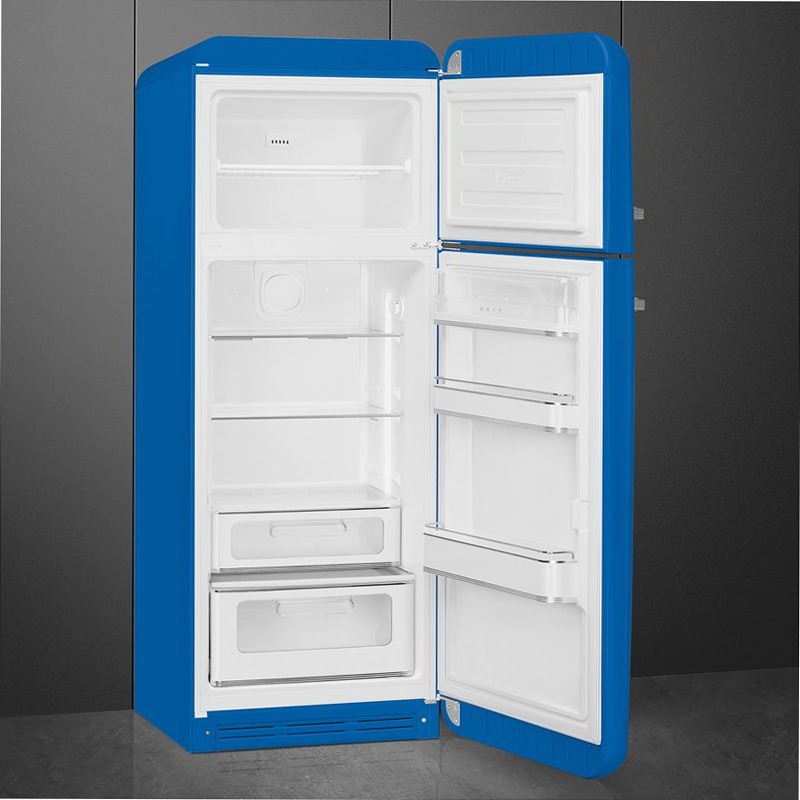 Frigorifero Blu Doppia-Porta Smeg Cromo C Libera
