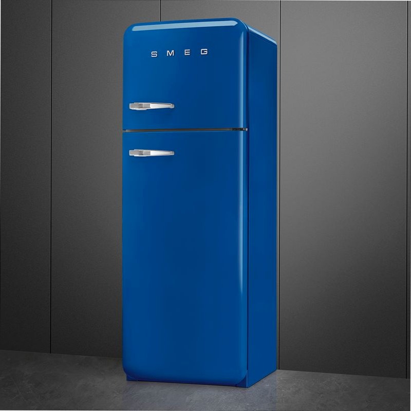 Frigorifero Blu Doppia-Porta Smeg Cromo C Libera