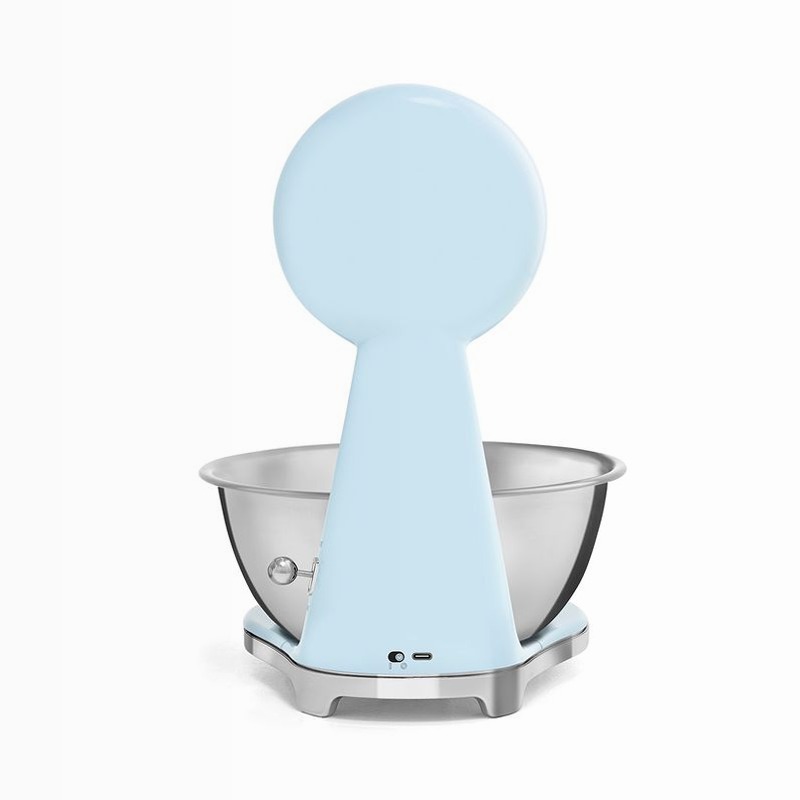 Bilancia da cucina analogica e digitale Azzurro, Lucido Estetica 50's Style