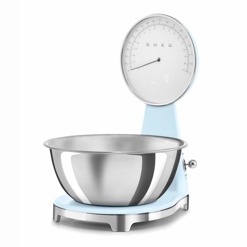 Bilancia da cucina analogica e digitale Azzurro, Lucido Estetica 50's Style