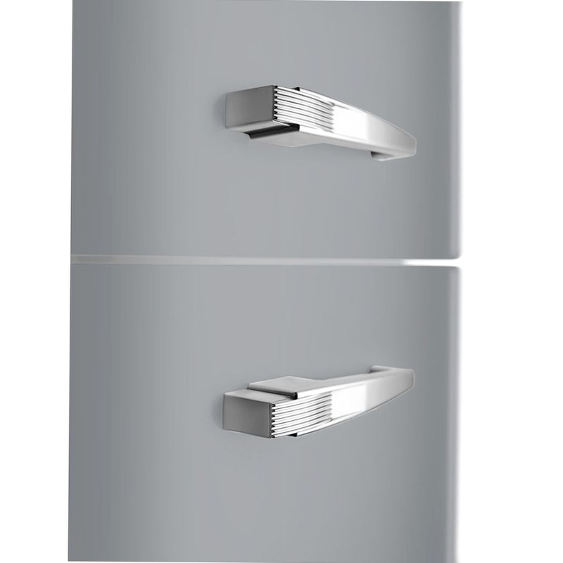 Frigorifero Silver Combinato 50's Style Argento
