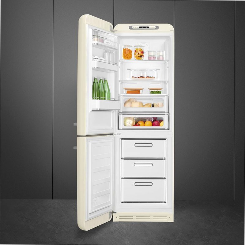 Frigorifero Panna Combinato 50's Style Avorio C Libera