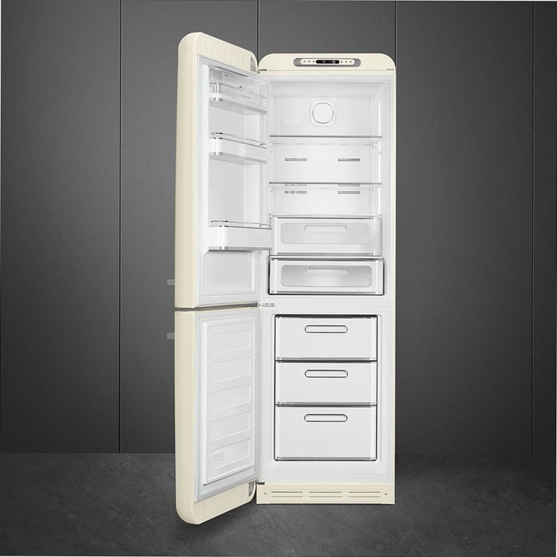 Frigorifero Panna Combinato 50's Style Avorio C Libera