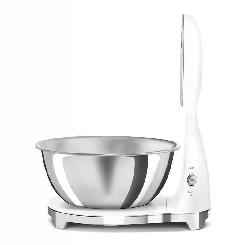 Bilancia da cucina analogica e digitale Bianco, Lucido Estetica 50's Style